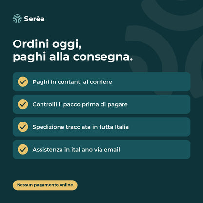 Ordini oggi e paghi in contanti alla consegna