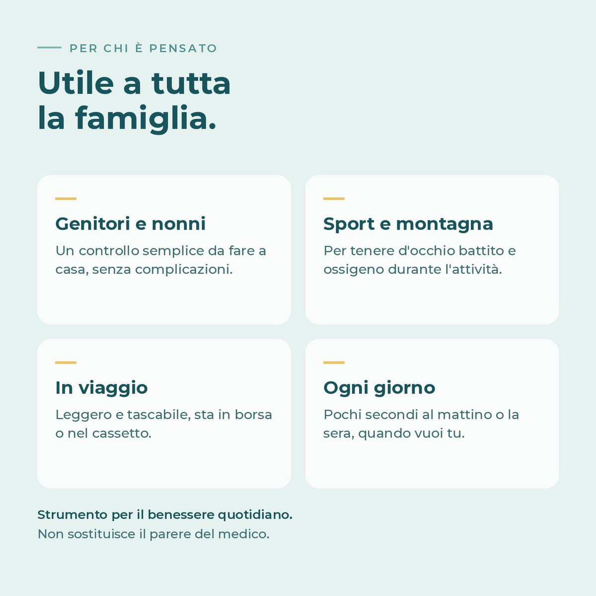 Per chi è pensato il saturimetro: famiglia, sport, viaggio