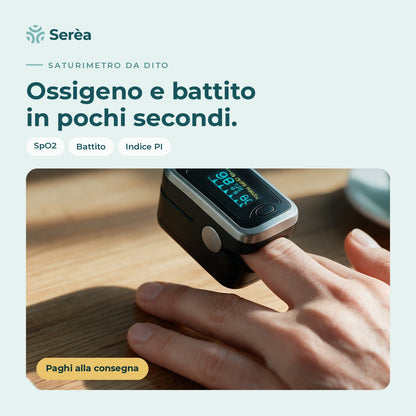 Saturimetro Serèa: ossigeno e battito in pochi secondi